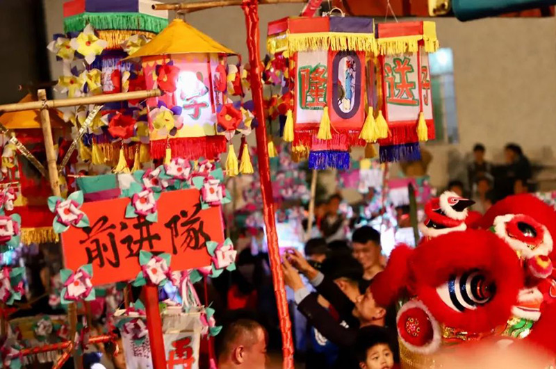 六双花灯,花灯制作,