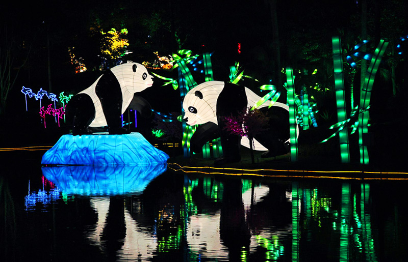 中秋国庆灯会，花灯，灯会，