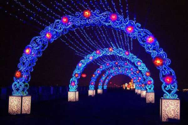 临海东塍灯光展火树银花