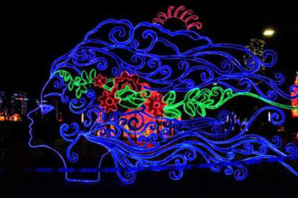 临海东塍灯光展火树银花