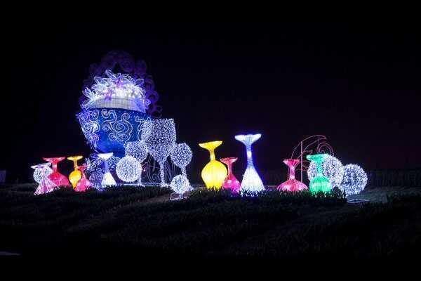 临海东塍灯光展火树银花