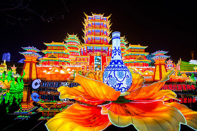 自贡彩灯公园灯会美景赏析